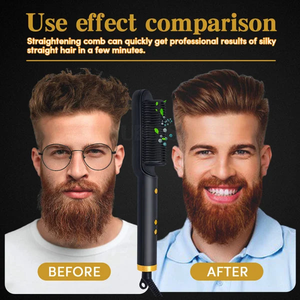 Professional Men’s beard straightener heating comb